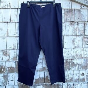 Eileen Fisher Midnt Blue Cotton/Spandex Slim Ankle Pants